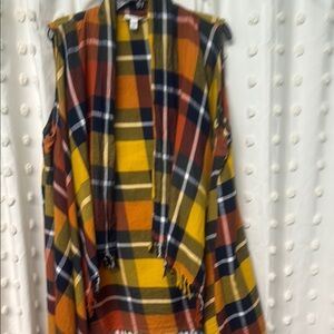 Vibrant Multicolor Plaid Vest 22/24